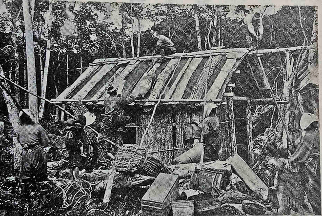 写真:入植者の小屋がけ(明治44年『赤井川村史』より)