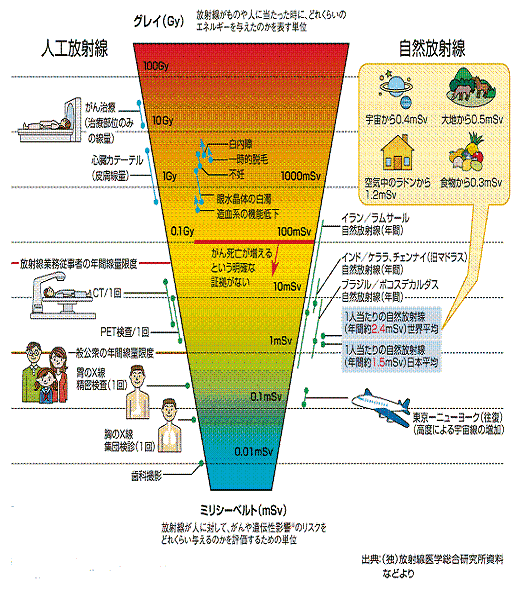 人口放射線と自然放射線